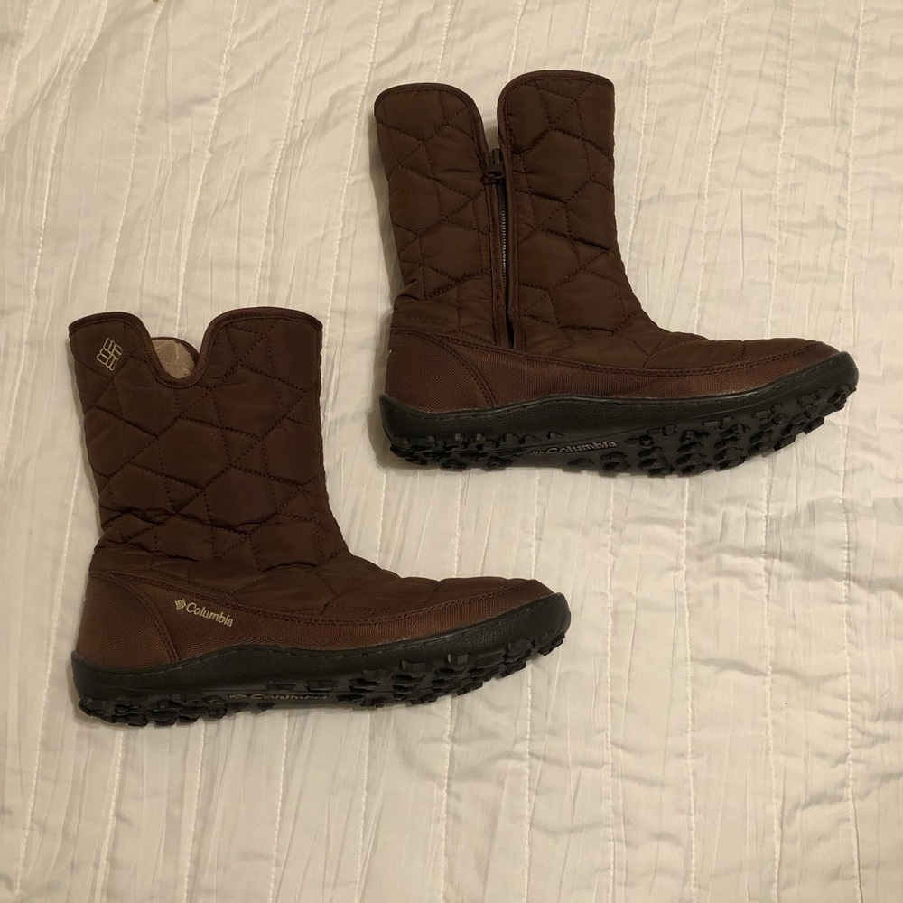 COLUMBIA Women’s Omni-Tech Powder Summit Slip Boots SZ 10